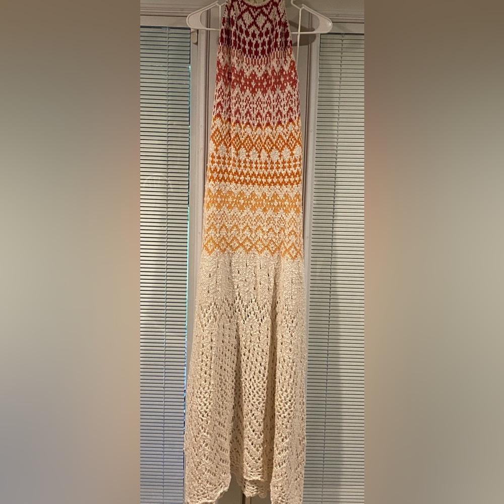 NWOT Free People Ikat Oasis crochet Maxi Dress - Picture 2 of 7